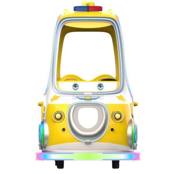 Children's cartoon pet LED yellow square car - Super Battle Car with roof - Image 4