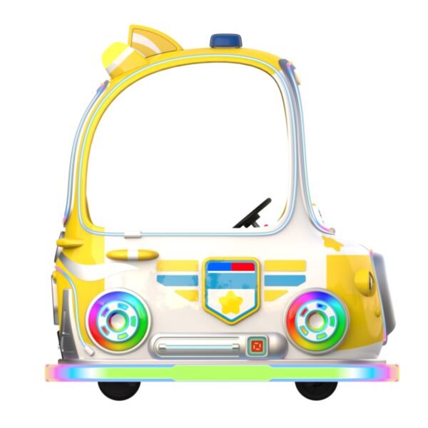 Children's cartoon pet LED yellow square car - Super Battle Car with roof - Image 2