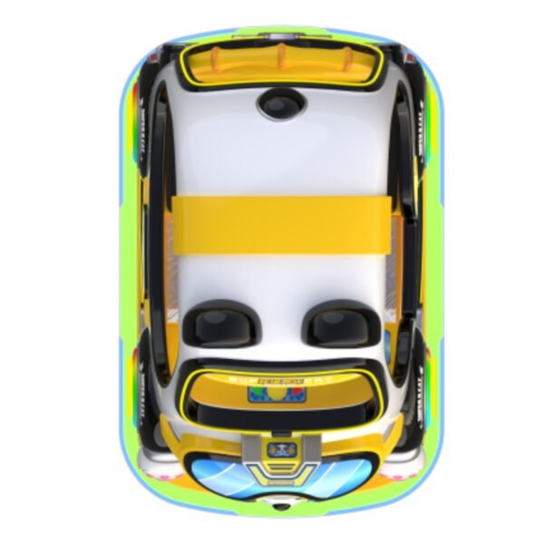 Children's cartoon pet LED yellow square car - Super cute cat with roof - Image 8