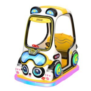 Children's cartoon pet LED yellow square car - Super cute cat with roof