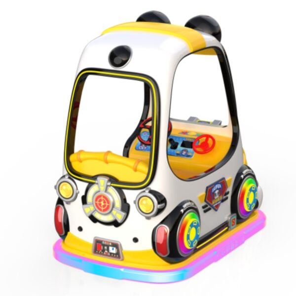 Children's cartoon pet LED yellow square car - Super cute cat with roof - Image 6