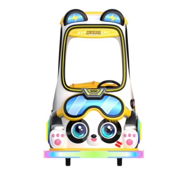 Children's cartoon pet LED yellow square car - Super cute cat with roof - Image 5