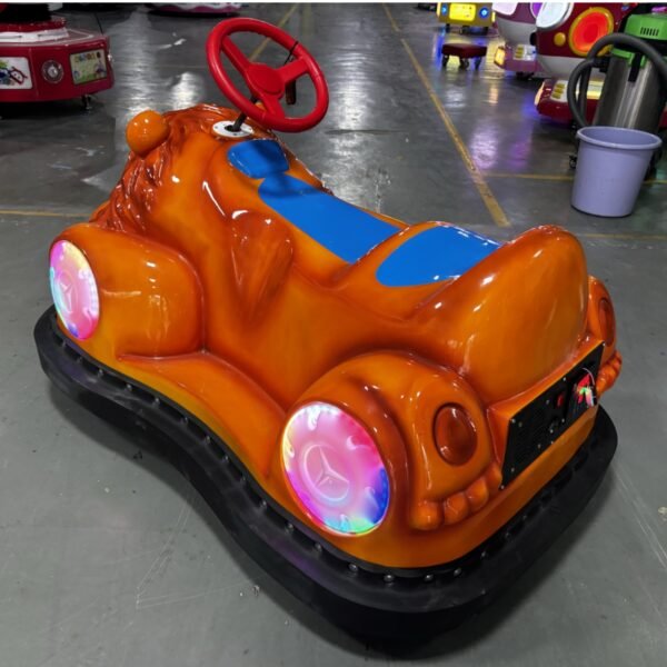 Cartoon Lion Electric Ride-on Plaza Car with LED & Safety Design - Image 5