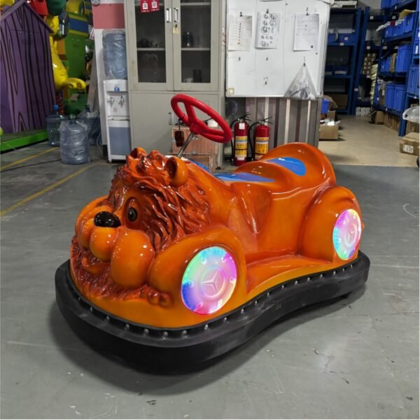 Cartoon Lion Electric Ride-on Plaza Car with LED & Safety Design - Image 4