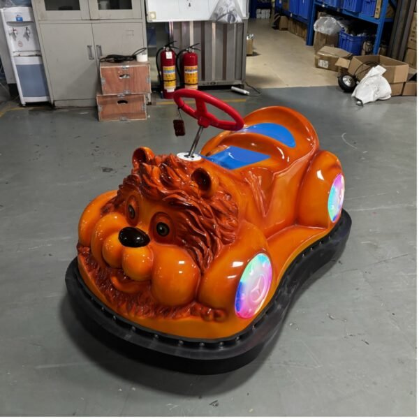 Cartoon Lion Electric Ride-on Plaza Car with LED & Safety Design - Image 2