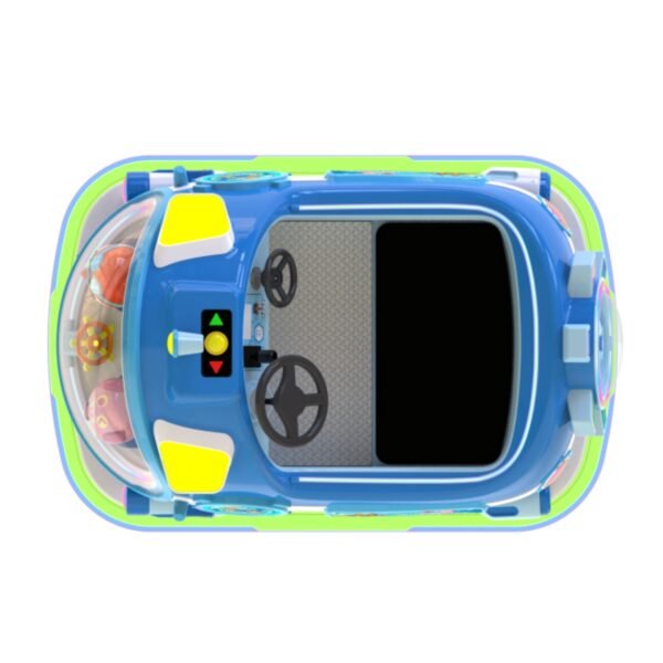 Submarine-themed square bumper cars for kids - blue - Image 6