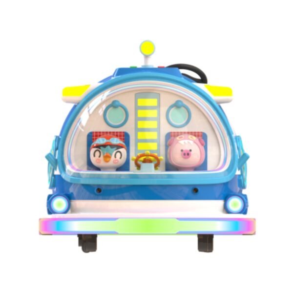 Submarine-themed square bumper cars for kids - blue - Image 2