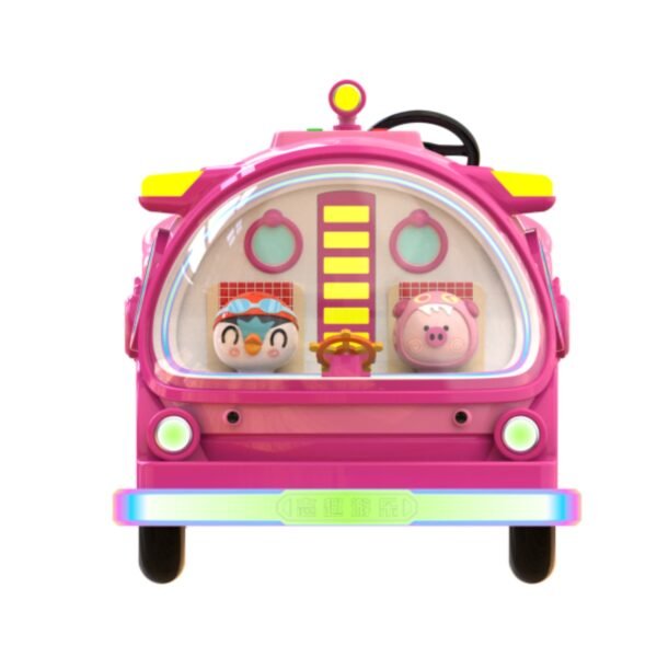 Submarine-themed square bumper cars for kids - pink large tires - Image 2