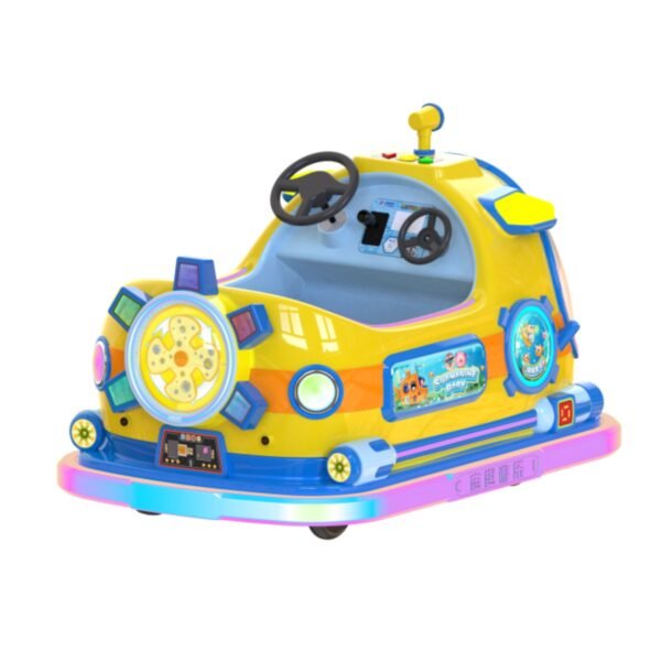 Submarine theme kids electric ride with fiberglass body and LED lights