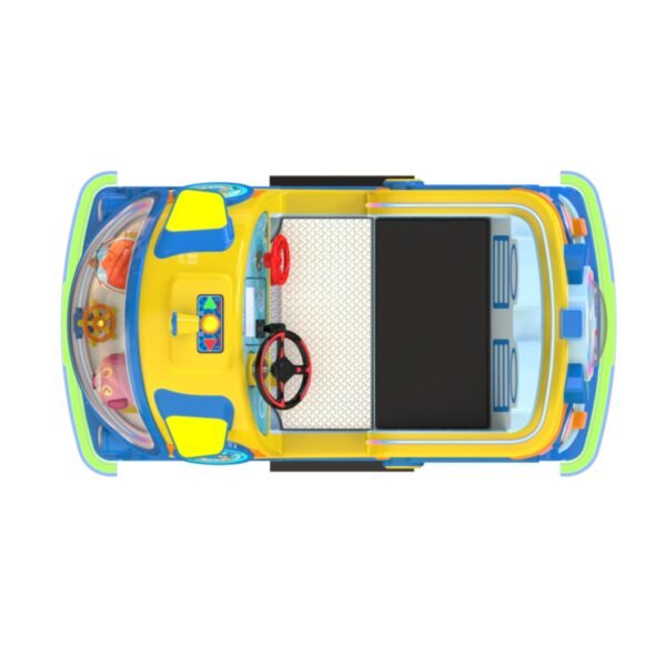 Submarine-themed square bumper cars for kids - yellow large tires - Image 2