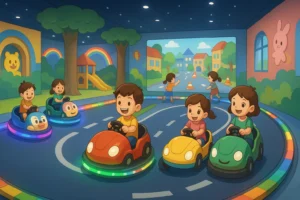 immersive kids electric ride-on playground design