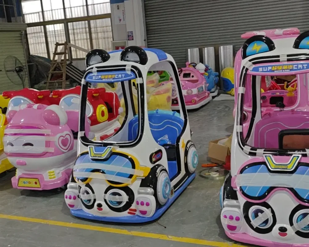 Factory production line of kids electric bumper cars with long battery life